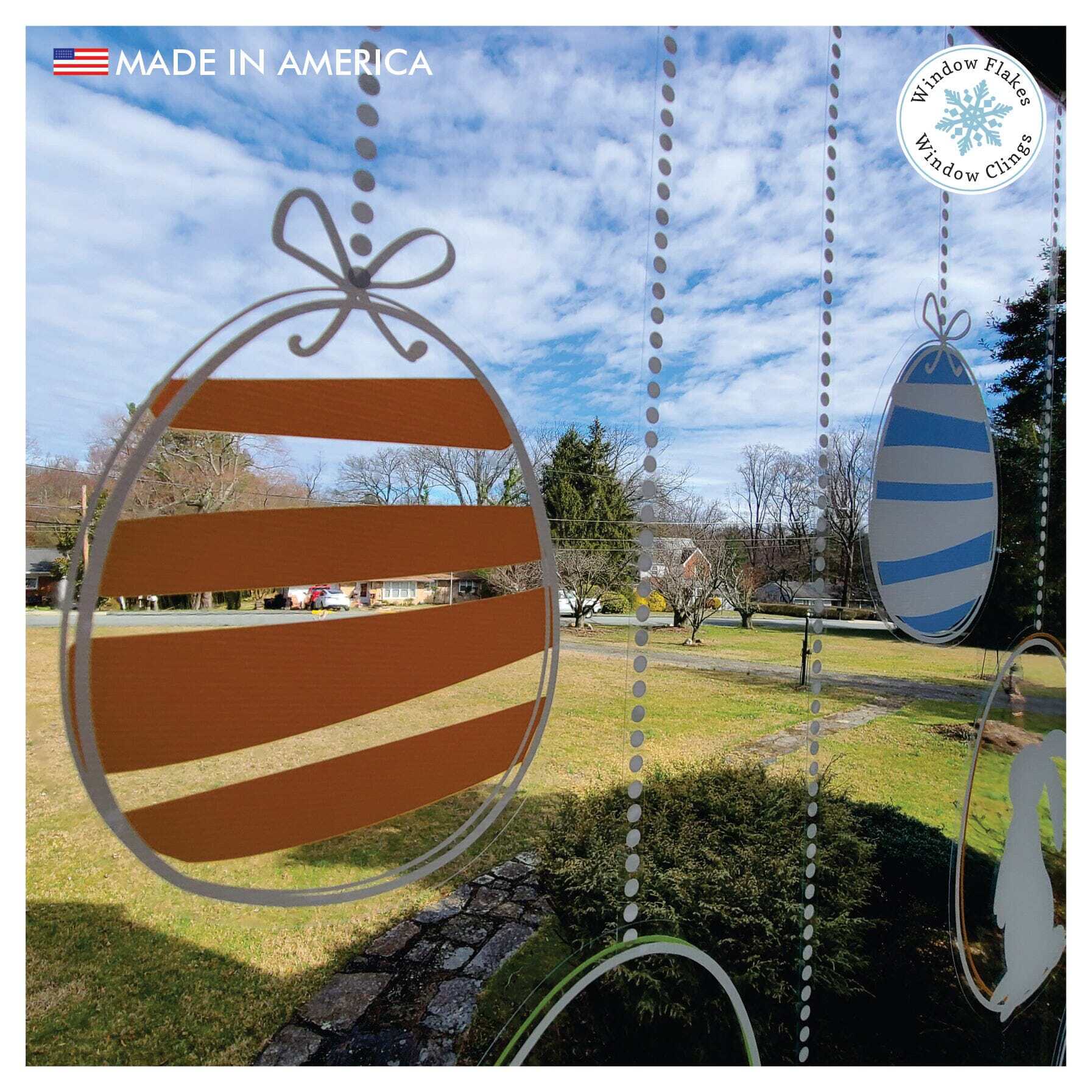 Colorful Abstract / Bunny Hanging Easter Eggs (Set of 12)