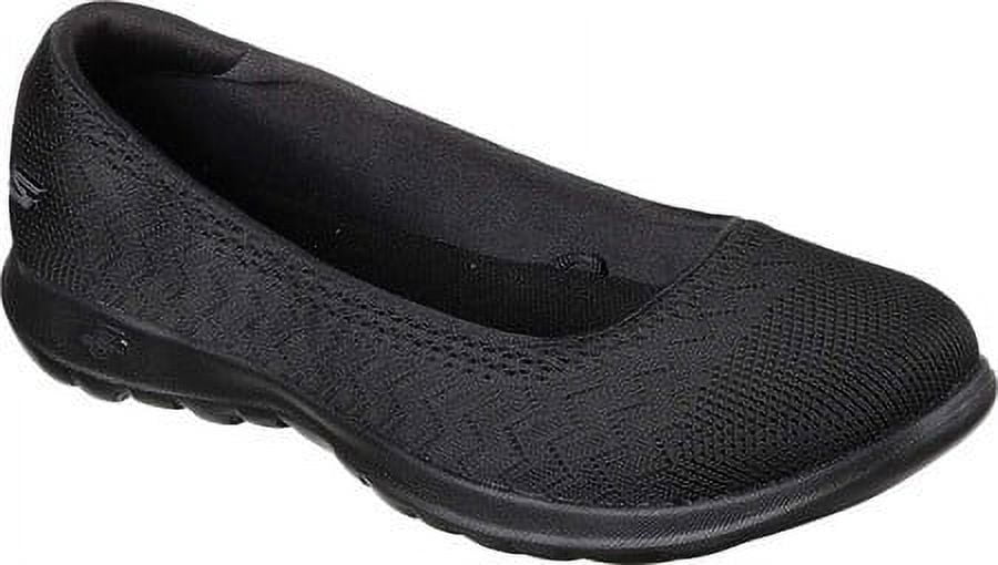 Skechers; Women's Goga Max Insole Skimmer Slip-on Casual Dress Shoes, Black, 8