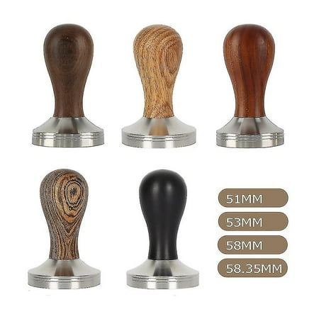 

51/53/58mm Coffee Tamper Stainless Steel Coffee Powder Hammer Handle Flat Base