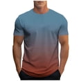thumbnail image 2 of Mineart Men's Short Sleeve Crew Neck T-Shirt Gradient Print blouses Regular Fit Athletic Workout Tee Tops for Spring Summer Daily Outdoor Casual Wear, 2 of 5