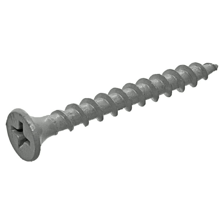 #6 x 1-1/4 in. Philips Bugle-Head Coarse Thread Sharp Point Polymer Coated Exterior Screw (1 lb./Pack) #6 x 1-1/4 in. Philips Bugle-Head Coarse Thread Sharp Point Polymer Coated Exterior Screw (1 lb./Pack)