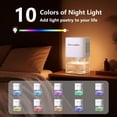 thumbnail image 5 of Dehumidifier 1657ML 58OZ Small for Home 230 Ft² Safety Dehumidifiers Adjustable 10 Color Lights 5 Timers 3 Setting Modes Auto Shut Off Protection Low Noise For Bedroom Bathroom, 5 of 5