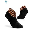 thumbnail image 3 of Deago Women's Indoor Non-slip Thermal Slipper Socks Leopard Floor Socks Fuzzy Slipper Socks for Ladies Girls (Black), 3 of 10