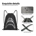 thumbnail image 4 of Sikiie Black And White Shark Drawstring Backpack Drawstring Bags, Draw String Back Bag for Sports, Gym, Travel, Swimming, Beach-Medium, 4 of 6