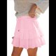 thumbnail image 2 of Falda Pantalón con Volantes y para Mujer, Estilo Casual, Cintura Alta, Rosa, Talla XL, 2 of 8