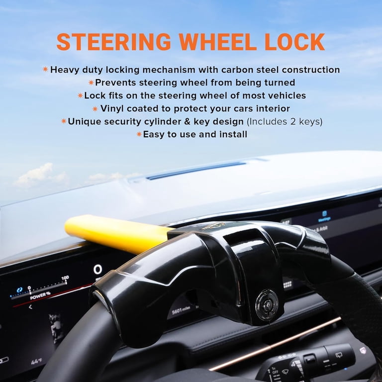 Armor All Steering Wheel Lock, Carbon Steel Anti-Theft Device photo 3