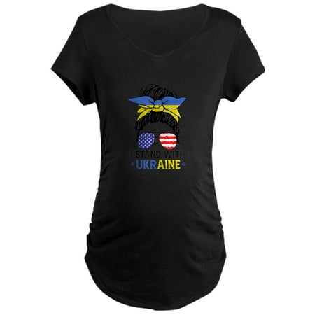 

CafePress - Ukrainian American Flag I Stand Maternity T Shirt - Maternity Dark T-Shirt