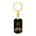 thumbnail image 4 of Bad Alien Stainless Steel or 18k Gold Premium Swivel Dog Tag Keychain, 4 of 8