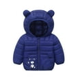 thumbnail image 2 of Tdoqot Toddler Girls Winter Coats with Hood- Full Zip Warm Long Sleeve Cute Quilted Jacket Navy Size 3 T, 2 of 4