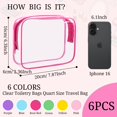 thumbnail image 2 of Bolsas de maquillaje CHICAUP de PVC transparente, impermeables, aprobadas por la TSA, 6 unidades, 2 of 6