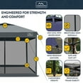 thumbnail image 4 of KAMPKEEPER 10x10 Pop Up Canopy Tent with Netting, Portable Outdoor Sun Shade, Dark Grey, 4 of 7