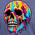 thumbnail image 3 of CafePress - Vibrant Melting Skull Men's Deluxe T Shirt - Mens Tri-blend T-Shirt, 3 of 4