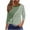 Army Green, variant on ChaoHeng Womens Tops Trendy Casual Plus Size 3/4 Sleeve Front Cutout Allover Print Base Layer Cotton Summer Yellow S