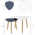 thumbnail image 2 of Bamboo Nesting Triangle End Table,Set of 2 Coffee Table Modern Minimalist Side Table for Living Room, 2 of 17