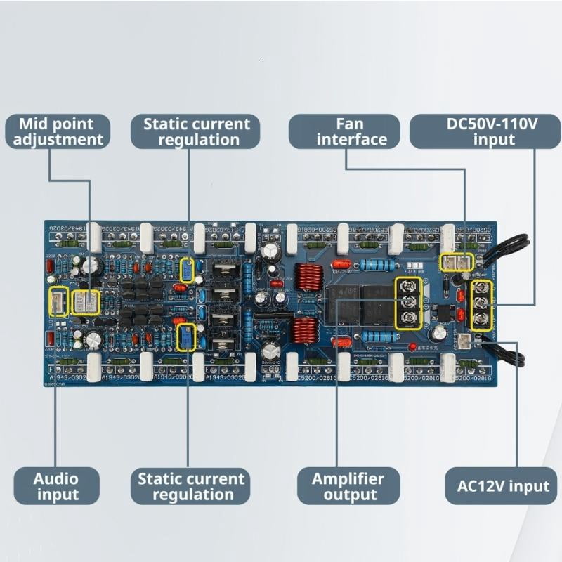 CEORPER 400W+400W Sound Amplifier Board Low Noise Double Channel Digital Power