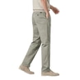 thumbnail image 3 of MEILIHUA Men's Business Casual Pants - Lightweight Stretch Cotton Chinos, Elastic Waist Flat Front Tapered Trousers for Spring Summer, 3 of 7
