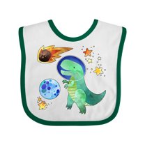 Inktastic Tyrannosaurus Rex Vs. Meteor Fun Space Dinosaur Boys or Girls Baby Bib