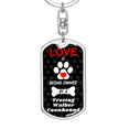 thumbnail image 5 of Treeing Walker Coonhound Stainless Steel or 18k Gold Premium Swivel Dog Tag Keychain, 5 of 16