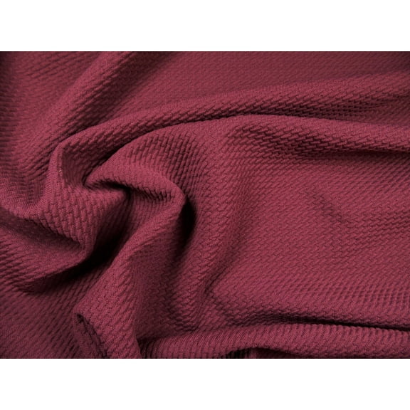 Bullet Textured Liverpool Fabric 4 way Stretch Dark Marsala Rose X53 (Yard)