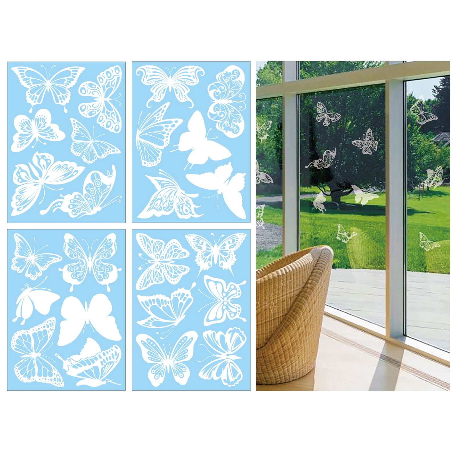 Doolland AntiCollision Window Clings，Birds Alert Collision Window