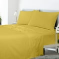 thumbnail image 6 of ROYALE LINENS 300 Thread Count 100% Long Staple Combed Cotton Sheet Set - 4 Piece Queen Bed Sheets - 1 Fitted, 1 Flat & 2 Pillow Cases - Soft Cool & Crisp Sheet Set (Queen, Yellow), 6 of 13