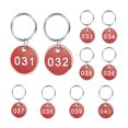 thumbnail image 1 of 10PCS Number Tags 31-40, Number Key Tags Aluminum Numbered Tags Metal Key Tags Keychain with Key Rings for Organizer Field Sales Hangers Clothes Labels ID Tag, Red, 1 of 6