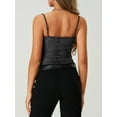 thumbnail image 6 of Rdhnmea Women's Summer Lace Cami Tops Sleeveless Ruched Front Camisole, 6 of 9