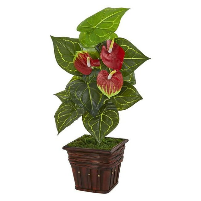 Nearly Natural 9425 29 in. Anthurium Artificial Plant in Decorative Planter