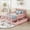 Pink, variant on Mirightone Twin Size Kids Platform Bed Frame with Storage Drawers, Bookcase Headboard & Guardrails, Solid Pine Wood Bed for Boys & Girls, Twin Bed with Storage, No Box Spring Needed(White)