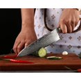 thumbnail image 5 of wonhag Damascus Chef Knife 67-Layer VG10 Stainless Steel 8 Inch Chef Knife Meat Cleaver G10 Red Handle Gift Box, 5 of 5
