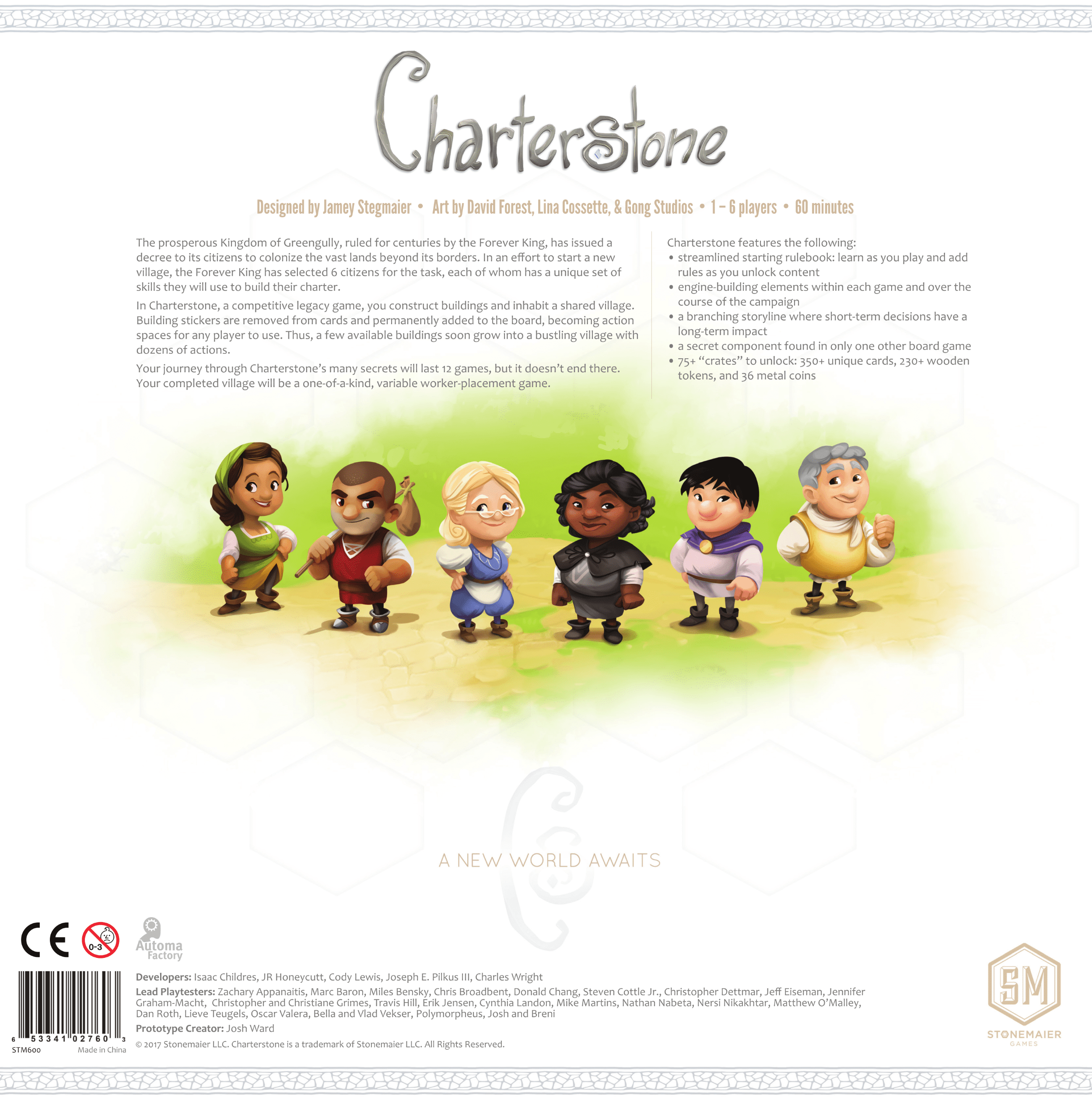 Charterstone by Jamey Stegmaier, A Legacy Village-Building Strategy Board Game from Stonemaier Games