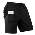 thumbnail image 3 of REDESS Men's Shorts Athletic with Liner,Shorts for Running Workout Basketball Gym,7"Inseam,Black, 3 of 7
