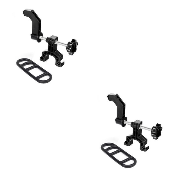 Wosthever Soporte de alineación de ruedas de bicicletas, ajuste de llanta trasera delantera de plástico, reparación de deportes al aire libre, Negro 2piezas