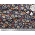 thumbnail image 2 of Soimoi Georgette Viscose Fabric Leaves & Laceleaf Floral Print Fabric by The Yard 42 Inch Wide, 2 of 3