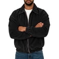 thumbnail image 6 of Men's Corduroy Jacket Full Zip Vintage Coat Casual Fall Windbreaker with Pockets Lightweight Classic Turn Down Collar Outerwear Retro Spring Winter Streetwear, 6 of 8