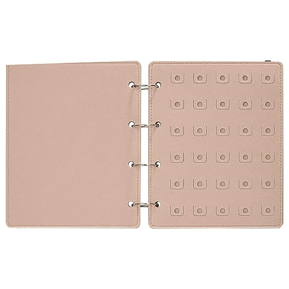 Momihoom Earring Organizer Binder, Jewelry Storage Book with Grid Slots for Studs, Rings, and Small Accessories