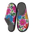 thumbnail image 2 of IAUYY Memory Foam House Slippers Suitable for Both Men and Women. Comfortable, Anti-Slip Plush Flat-Bottomed Slippers The Best Holiday Gift Flower Wall, 2 of 9