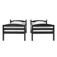 thumbnail image 2 of Walker Edison Transitional Twin-over-Twin Solid Wood Bunk Bed Frame in Black, 2 of 15