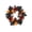 Halloween Wreath #B, variant on 5.6ft Artificial Black Maple Leaf Garland, Halloween Decorations for Home, Fall Seasonal Foliage for Mantle, Fireplace, Staircase, and Holiday Party Decor