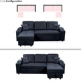 thumbnail image 5 of Right-facing corner sofa with footrest, exchangeable corners, 2 bolsters / Great for creating a cozy corner, adds comfort, 5 of 6