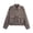 Gray, variant on Women's Lapel Multi-Pocket Cargo Jacket Zip-Up Long Sleeve Utility Short Coat Casual Outerwear, Multi Colors