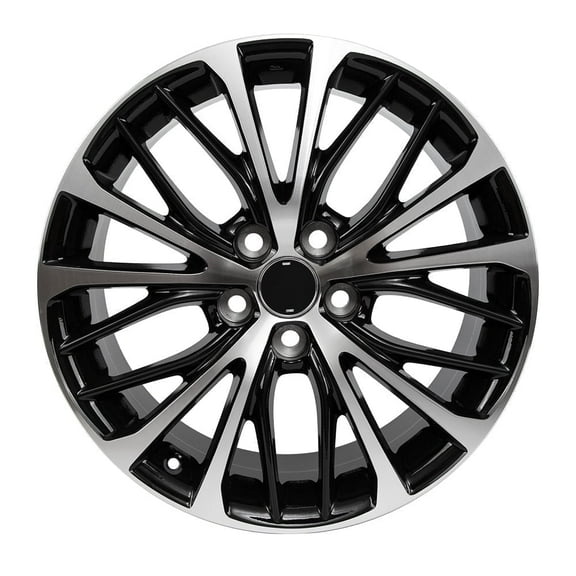 New 18" Replacement Rims for Toyota Camry SE 2018-2020, 18 X 8 inch Bright Black Wheels Rims