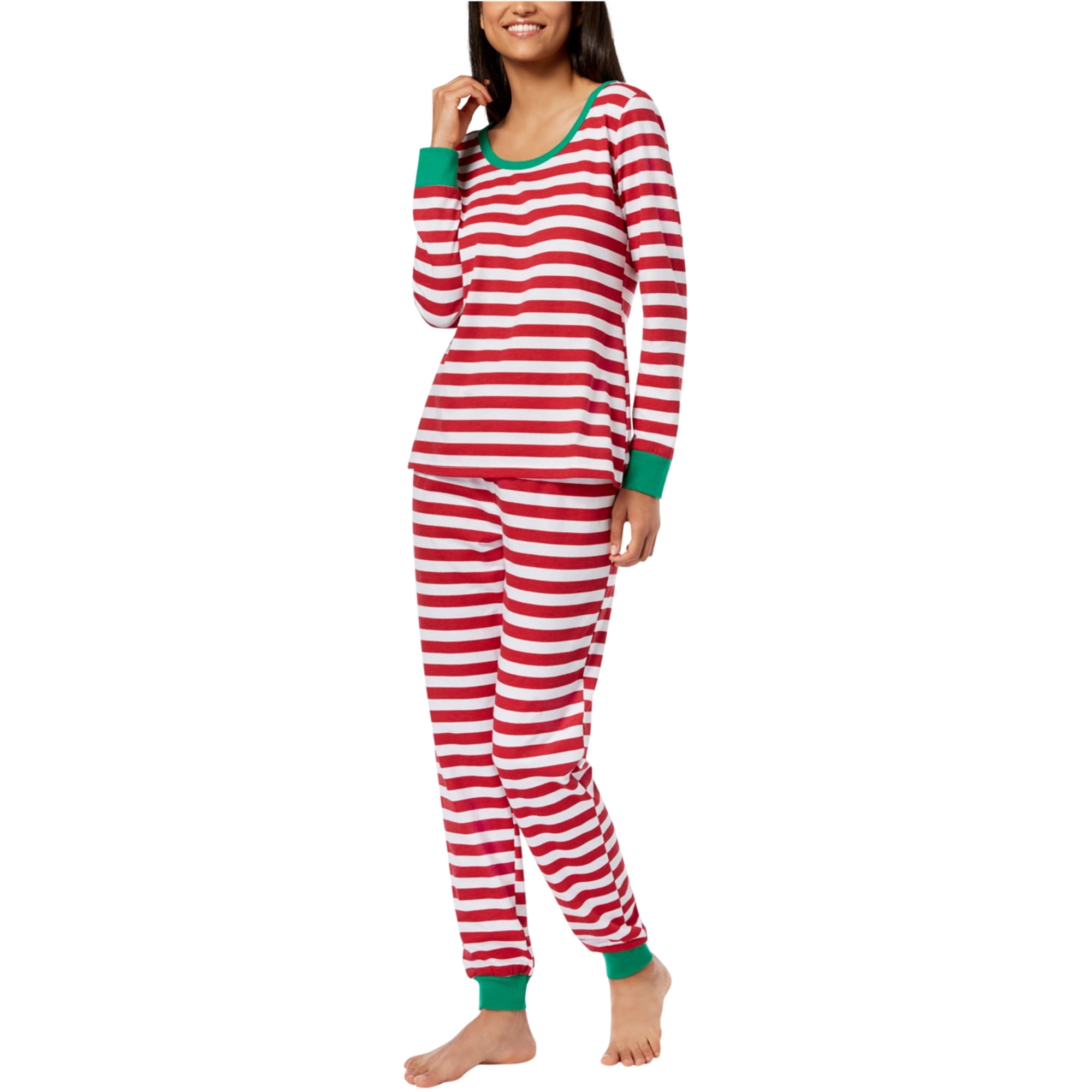 Photo 1 of XLARGE Macy's Family Pajamas Matching Women's Holiday Stripe Pajama Set Red XL