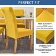 thumbnail image 5 of Velvet Dining Chair Covers, Stretch Chair Slipcover Chair Protector Elastic Soft Chair Covers for Dining Room for Living Room Kitchen-Teal-6, 5 of 7