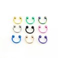 thumbnail image 7 of HOOUN 1pc Women Double Ball Stainless Steel Nose Ring Body Piercing Bone Clip Jewelry-green-6mm, 7 of 7