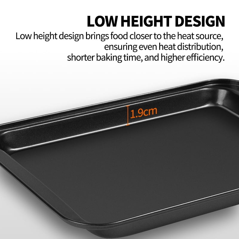2-Piece Nonstick Baking Sheets, Carbon Steel, 9.4 x 7 inch, Dishwasher Safe