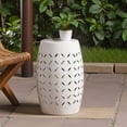 thumbnail image 3 of Tcbosik 12.2" Metal Outdoor Side Table, Round End Table, Accent Table for Living Room, Patio, Garden, Poolside, White, 3 of 8