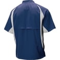 thumbnail image 4 of Wire2wire Men's Performance Short Sleeve Baseball Cage Jacket Navy/Grey S, 4 of 9