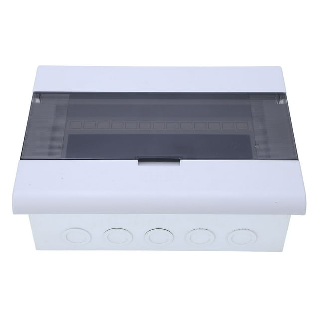 13 Way Power Distribution Box Transparent Cover Concealed Circuit Breaker Box with DIN Rail