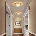thumbnail image 5 of Badiegh 11 inch Modern Dimmable Gold Crystal Bedroom Flush Mount Lights with Dimmable 5CCT 2700K-6000K (24W), 5 of 8